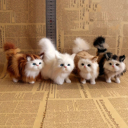 Realistic Simulation Cat Plush Toy, Soft Stuffed Kitten for Kids and Cat Lovers