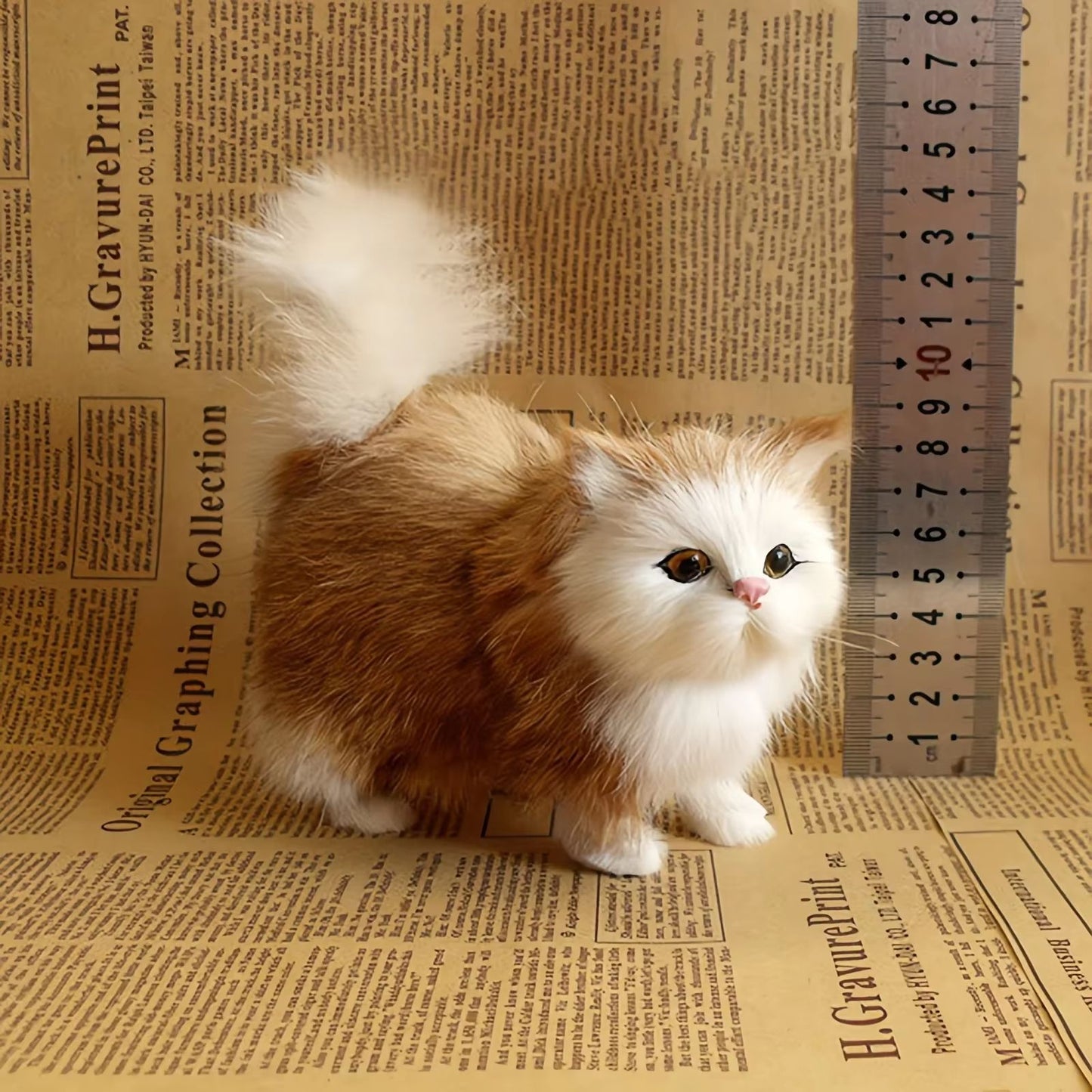 Realistic Simulation Cat Plush Toy Soft Stuffed Kitten For Kids And Cat Lovers 9
