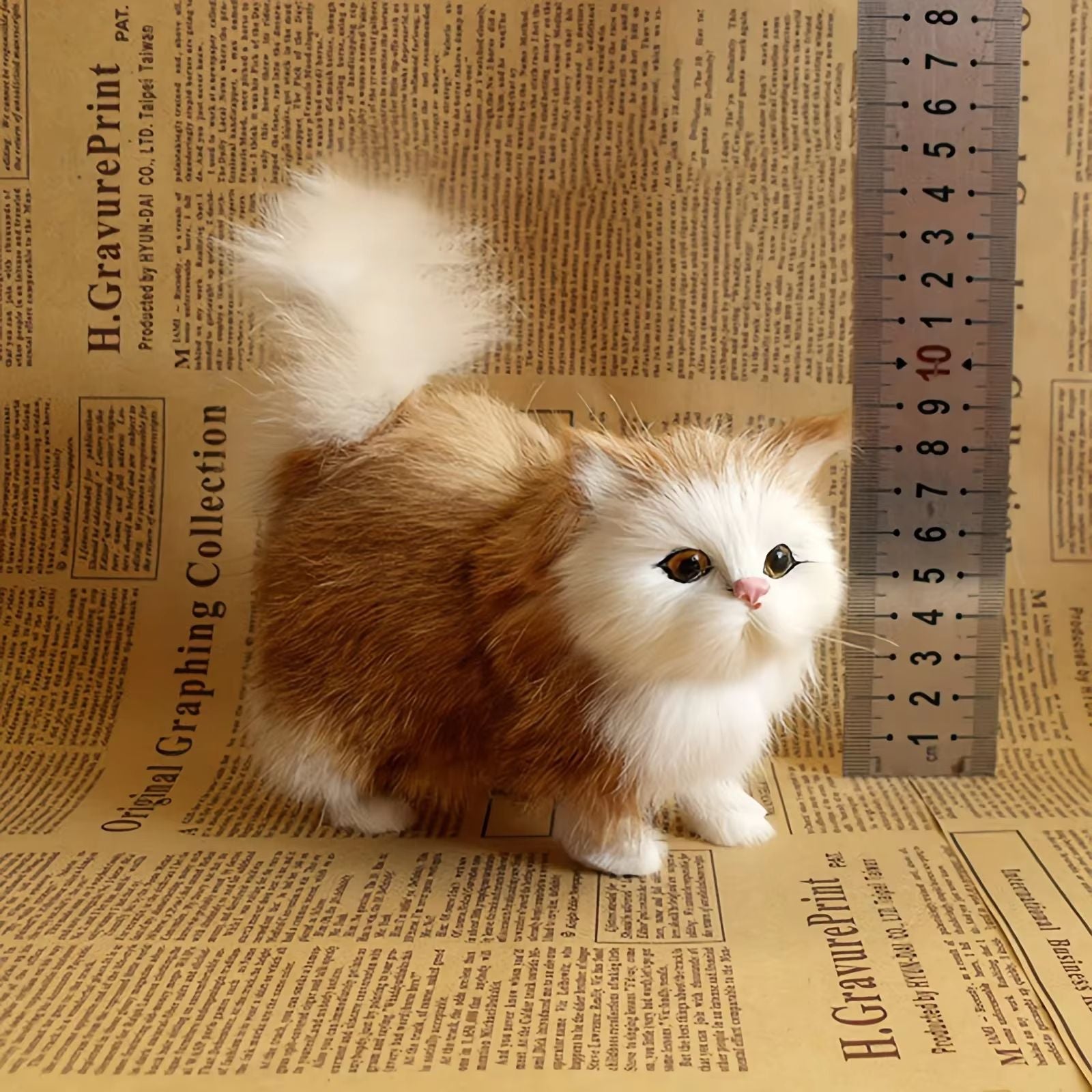 Realistic Simulation Cat Plush Toy Soft Stuffed Kitten For Kids And Cat Lovers 9