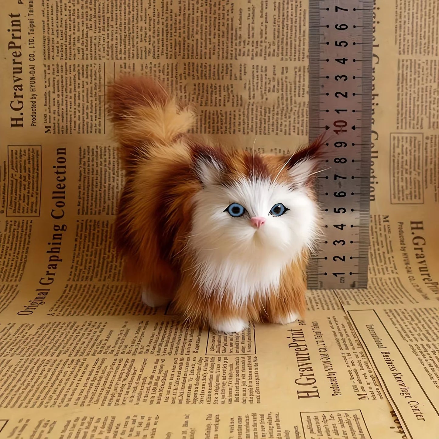 Realistic Simulation Cat Plush Toy Soft Stuffed Kitten For Kids And Cat Lovers 10
