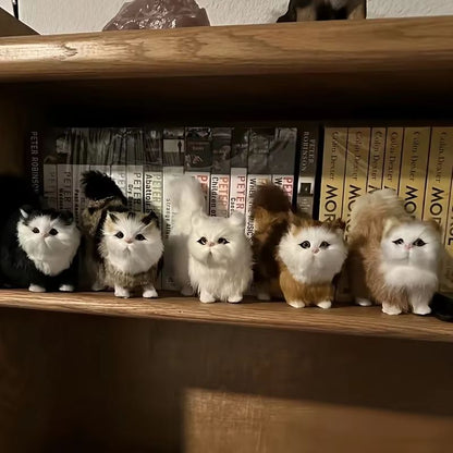 Realistic Simulation Cat Plush Toy Soft Stuffed Kitten For Kids And Cat Lovers 1