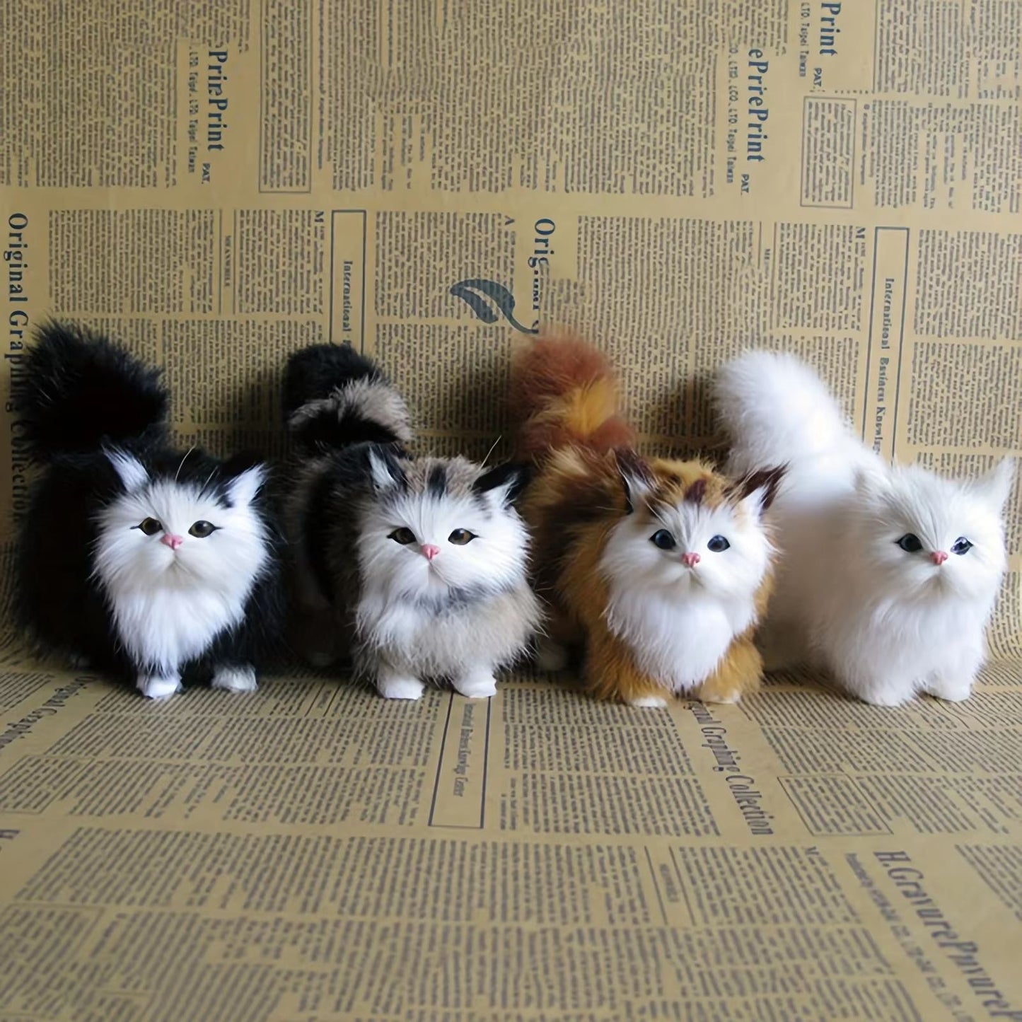 Realistic Simulation Cat Plush Toy Soft Stuffed Kitten For Kids And Cat Lovers 2