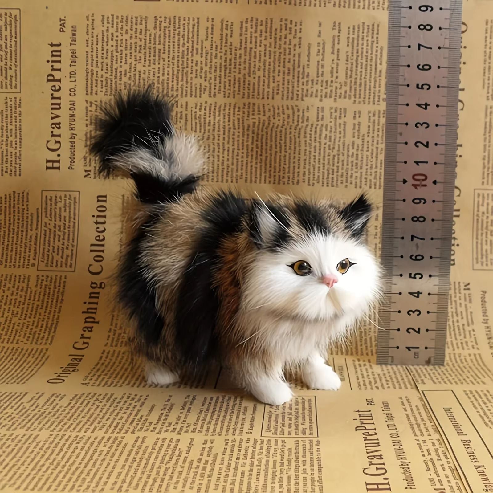 Realistic Simulation Cat Plush Toy Soft Stuffed Kitten For Kids And Cat Lovers 4