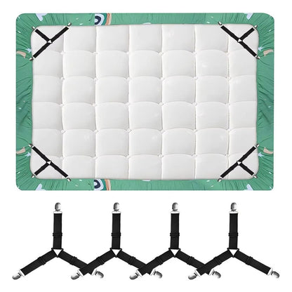 Adjustable Bed Sheet and Quilt Holder Set – Elastic Mattress Clips for Secure and Neat Bedding
