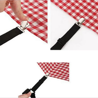 Adjustable Bed Sheet And Quilt Holder Set  Elastic Mattress Clips For Secure And Neat Bedding 1