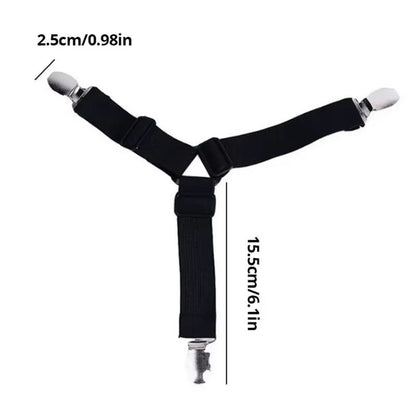 Adjustable Bed Sheet And Quilt Holder Set  Elastic Mattress Clips For Secure And Neat Bedding 3
