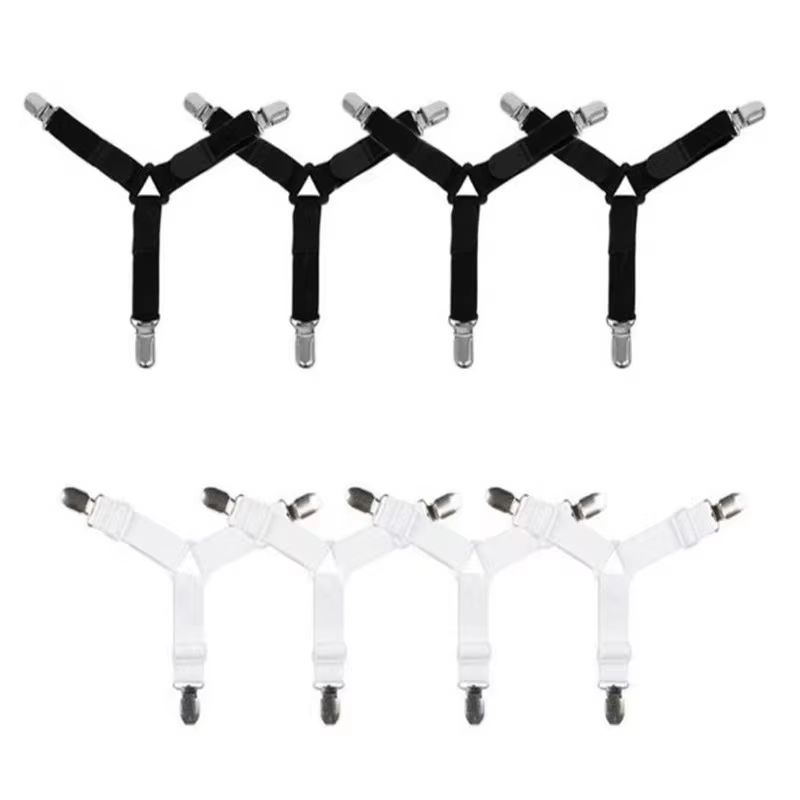 Adjustable Bed Sheet And Quilt Holder Set  Elastic Mattress Clips For Secure And Neat Bedding 4