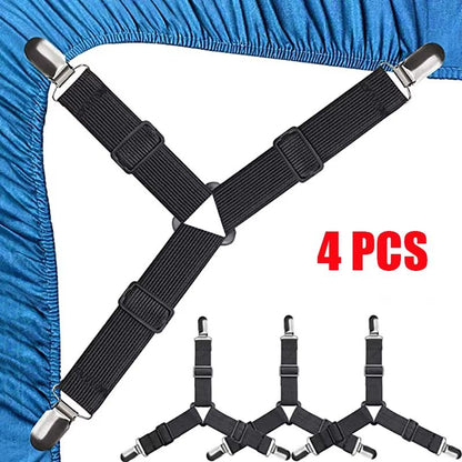 Adjustable Bed Sheet And Quilt Holder Set  Elastic Mattress Clips For Secure And Neat Bedding 5
