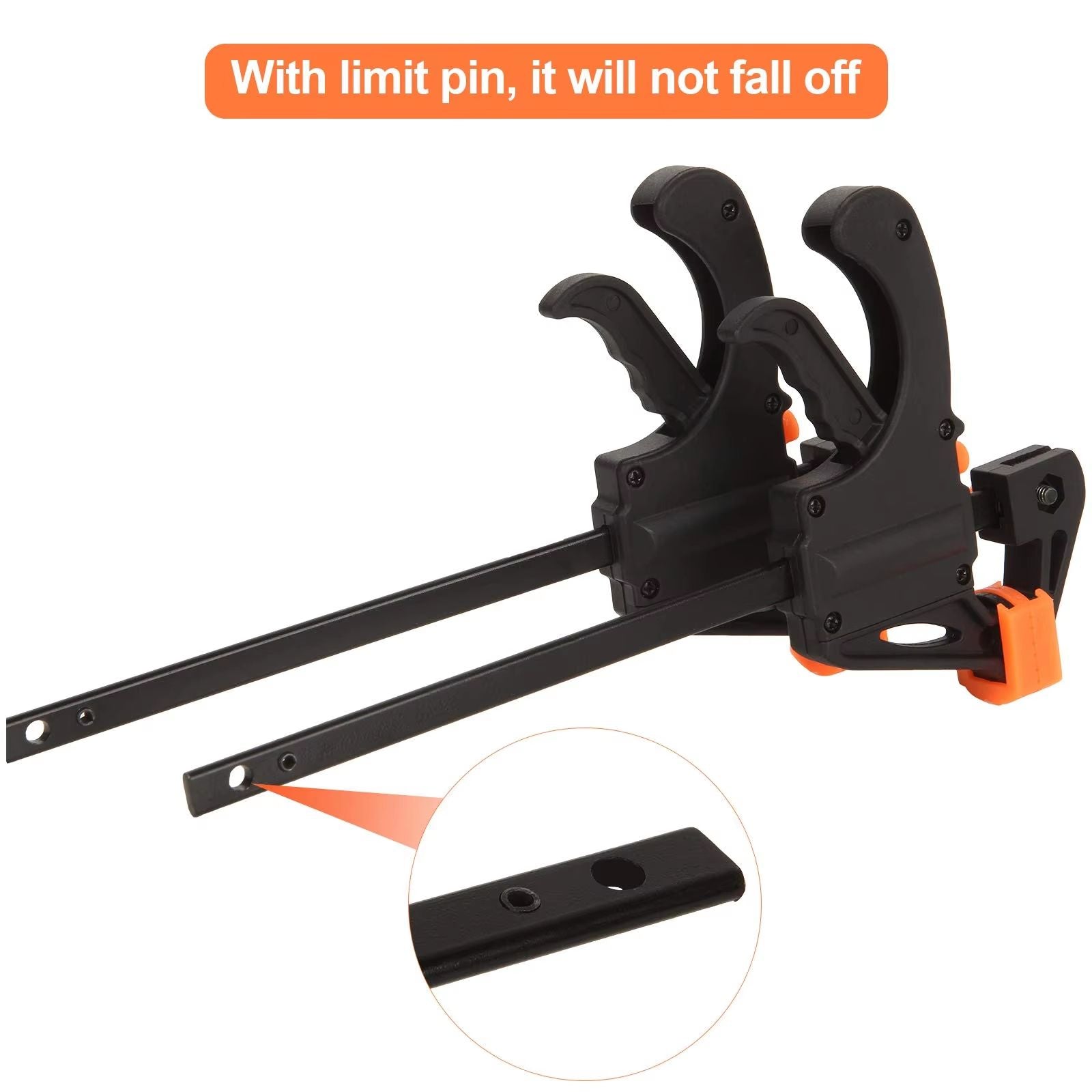 Woodworking Quick Bar Clamp Set  HeavyDuty 4Inch Ratchet Release Clips For DIY Carpentry  Hand Tool 3