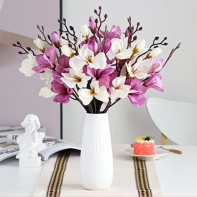 High Quality Artificial Flowers, Autumn Magnolia Decoration, Home Decor Flower Accessories