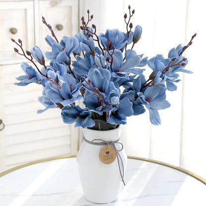High Quality Artificial Flowers Autumn Magnolia Decoration Home Decor Flower Accessories 4