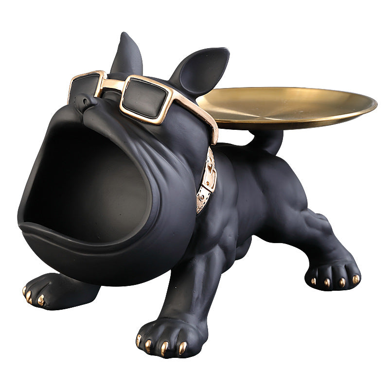 Home Decor Bulldog Figurine Resin Dog Statue Storage Box Animal Ornament Art Sculpture Puppy Figuri 3