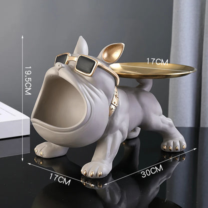 Home Decor Bulldog Figurine Resin Dog Statue Storage Box Animal Ornament Art Sculpture Puppy Figuri 4