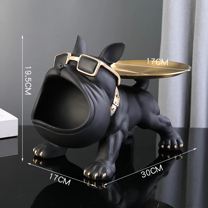 Home Decor Bulldog Figurine Resin Dog Statue Storage Box Animal Ornament Art Sculpture Puppy Figuri 5