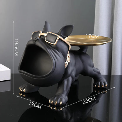 Home Decor Bulldog Figurine Resin Dog Statue Storage Box Animal Ornament Art Sculpture Puppy Figuri 5