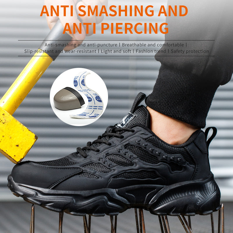 Lightweight Protective Work Sneakers For Men Breathable AntiPuncture Safety Shoes For Comfortable D 3