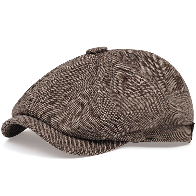 Retro Peaky Diamond Check Beret Men Casual Octagonal Cap Hip Hop Style Newsboy Hat Spring Autumn Ca 2