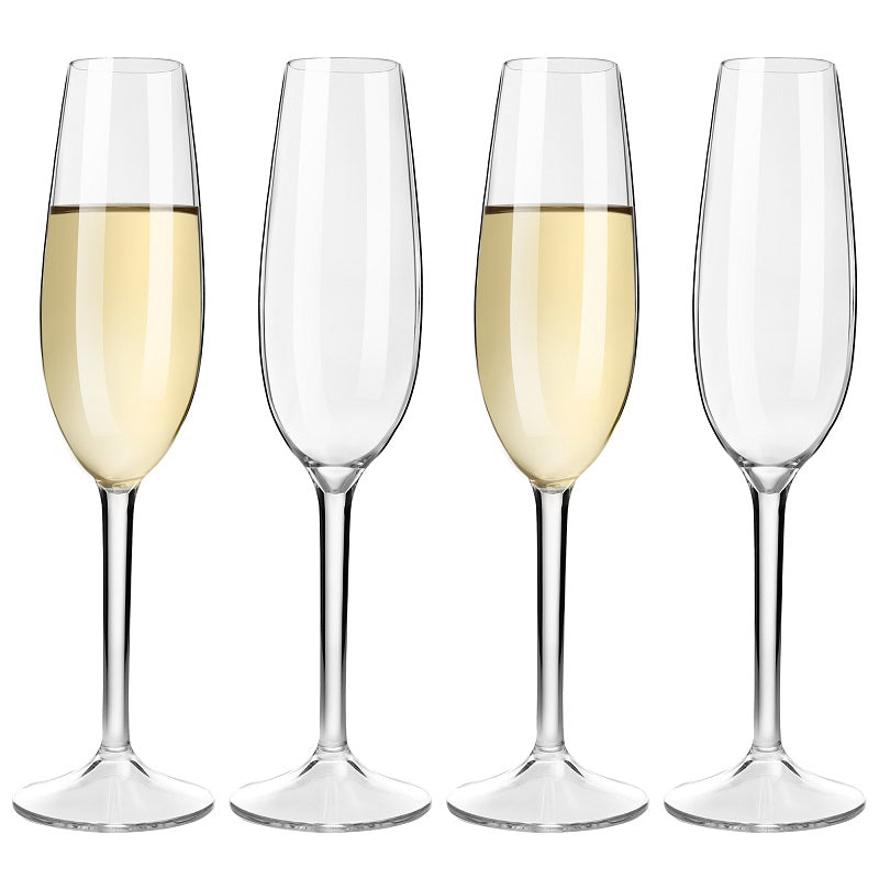 Floating Champagne Flutes Set, Unbreakable Tritan Plastic, Sparkling Wine Glasses for Pool, Wedding, Party Barware