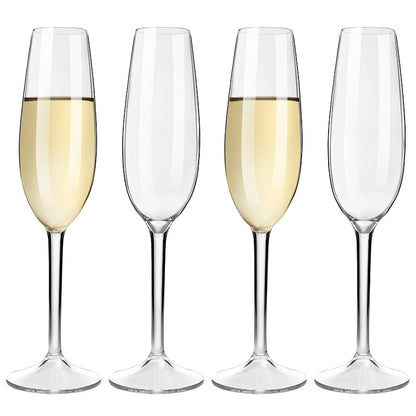 Floating Champagne Flutes Set, Unbreakable Tritan Plastic, Sparkling Wine Glasses for Pool, Wedding, Party Barware