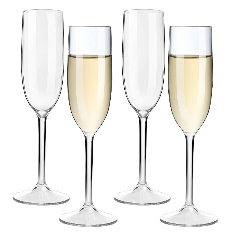 Floating Champagne Flutes Set Unbreakable Tritan Plastic Sparkling Wine Glasses For Pool Wedding Pa 5
