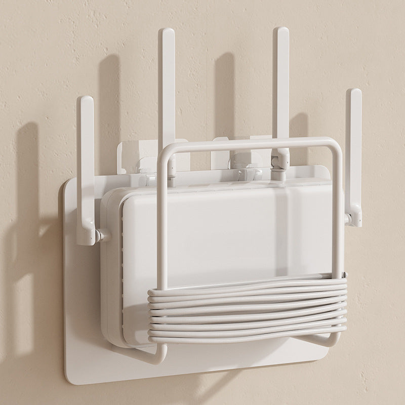 Wall Mount Router Rack WiFi Storage Box With Cable Management No Drilling Stand Bracket For Home 3