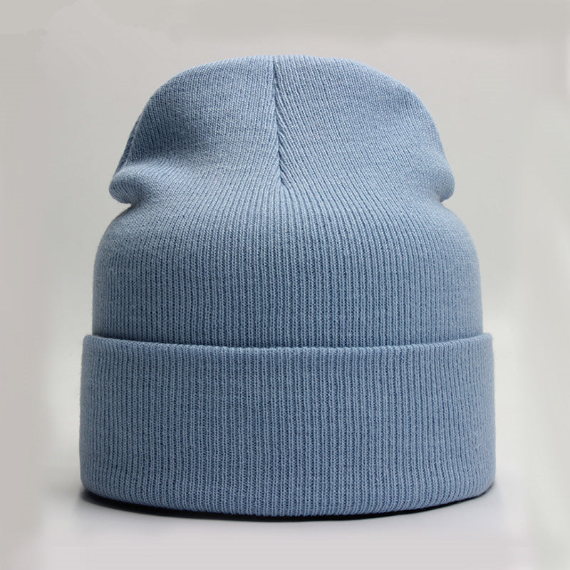 Warm Knitted Cap, Solid Unisex Beanie, Soft Wool Blend Hat, Autumn Winter SkullCap, Men Women Gorro, Ski Caps.