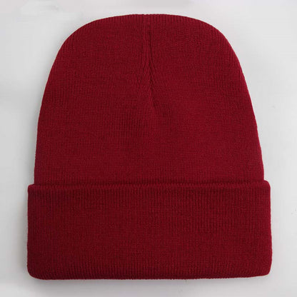 Warm Knitted Cap, Solid Unisex Beanie, Soft Wool Blend Hat, Autumn Winter SkullCap, Men Women Gorro, Ski Caps.