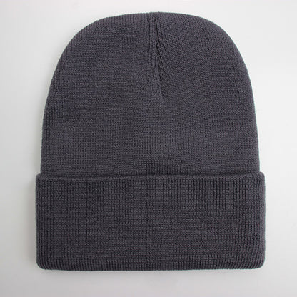 Warm Knitted Cap, Solid Unisex Beanie, Soft Wool Blend Hat, Autumn Winter SkullCap, Men Women Gorro, Ski Caps.