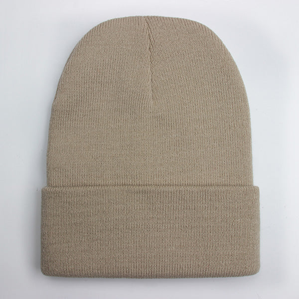 Warm Knitted Cap, Solid Unisex Beanie, Soft Wool Blend Hat, Autumn Winter SkullCap, Men Women Gorro, Ski Caps.