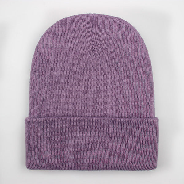 Warm Knitted Cap, Solid Unisex Beanie, Soft Wool Blend Hat, Autumn Winter SkullCap, Men Women Gorro, Ski Caps.