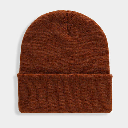 Warm Knitted Cap, Solid Unisex Beanie, Soft Wool Blend Hat, Autumn Winter SkullCap, Men Women Gorro, Ski Caps.