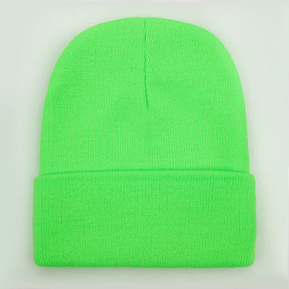 Warm Knitted Cap, Solid Unisex Beanie, Soft Wool Blend Hat, Autumn Winter SkullCap, Men Women Gorro, Ski Caps.