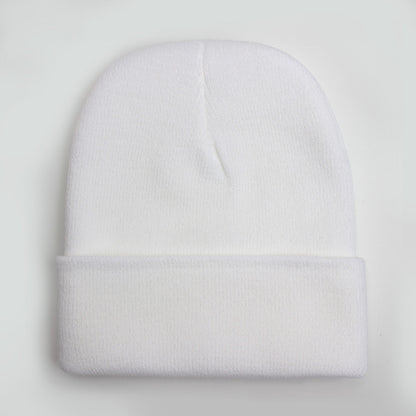 Warm Knitted Cap, Solid Unisex Beanie, Soft Wool Blend Hat, Autumn Winter SkullCap, Men Women Gorro, Ski Caps.