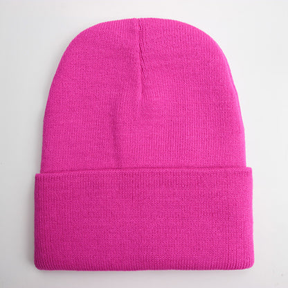 Warm Knitted Cap, Solid Unisex Beanie, Soft Wool Blend Hat, Autumn Winter SkullCap, Men Women Gorro, Ski Caps.