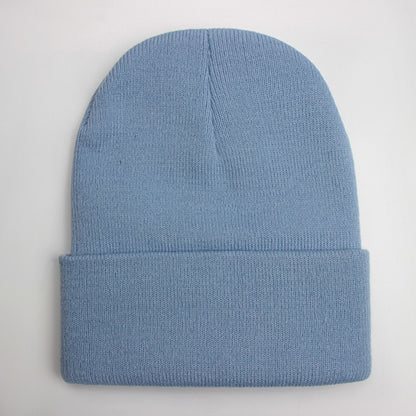 Warm Knitted Cap, Solid Unisex Beanie, Soft Wool Blend Hat, Autumn Winter SkullCap, Men Women Gorro, Ski Caps.