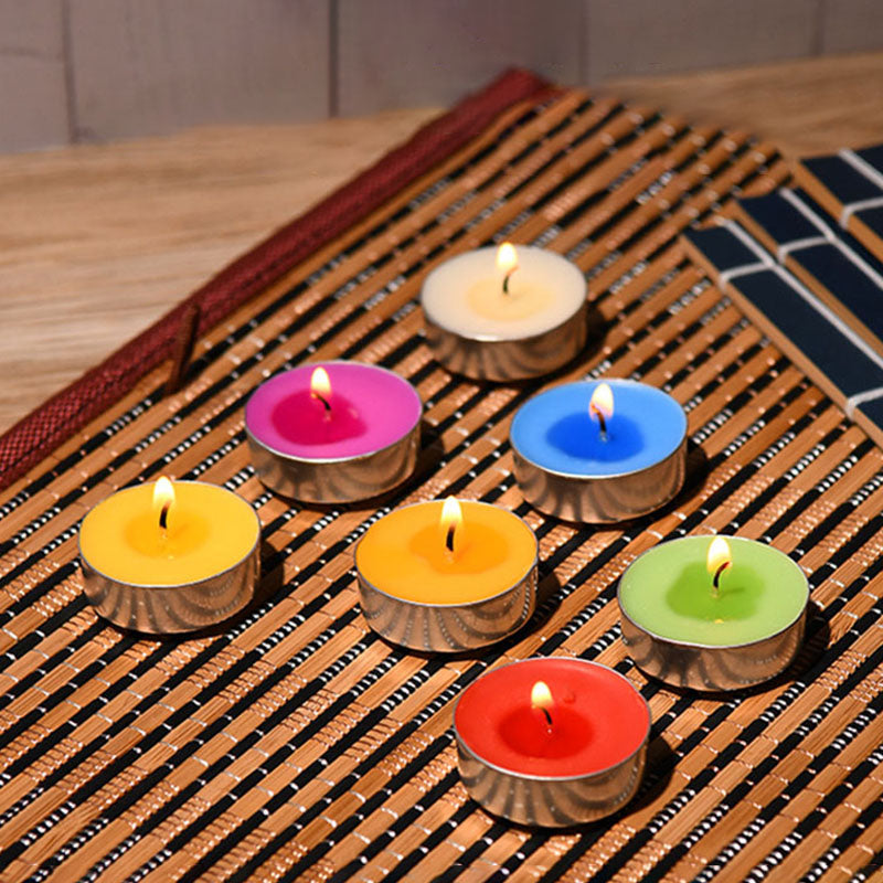 Round Aluminium Tea Candles, Confession Candles, Heat Preservation Small Candles, Smokeless candles