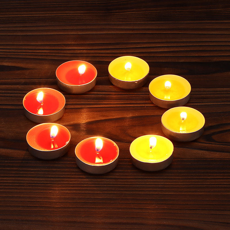 Round Aluminium Tea Candles, Confession Candles, Heat Preservation Small Candles, Smokeless candles