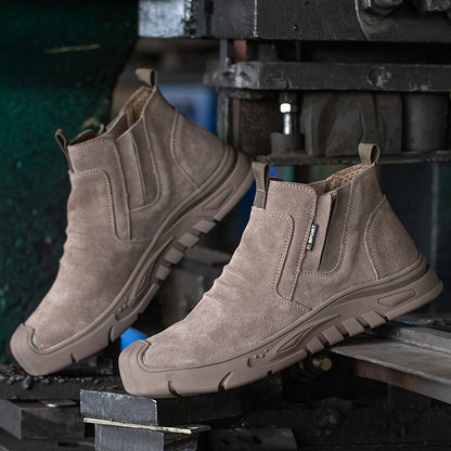 Heavy-Duty Steel Toe Cap Working Boots for Men, Anti-Puncture Indestructible Work Shoes with Outdoor Grip & Breathable