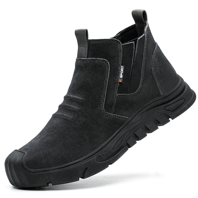 Heavy-Duty Steel Toe Cap Working Boots for Men, Anti-Puncture Indestructible Work Shoes with Outdoor Grip & Breathable