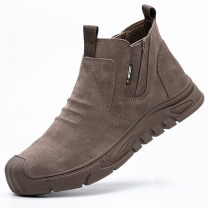 Heavy-Duty Steel Toe Cap Working Boots for Men, Anti-Puncture Indestructible Work Shoes with Outdoor Grip & Breathable