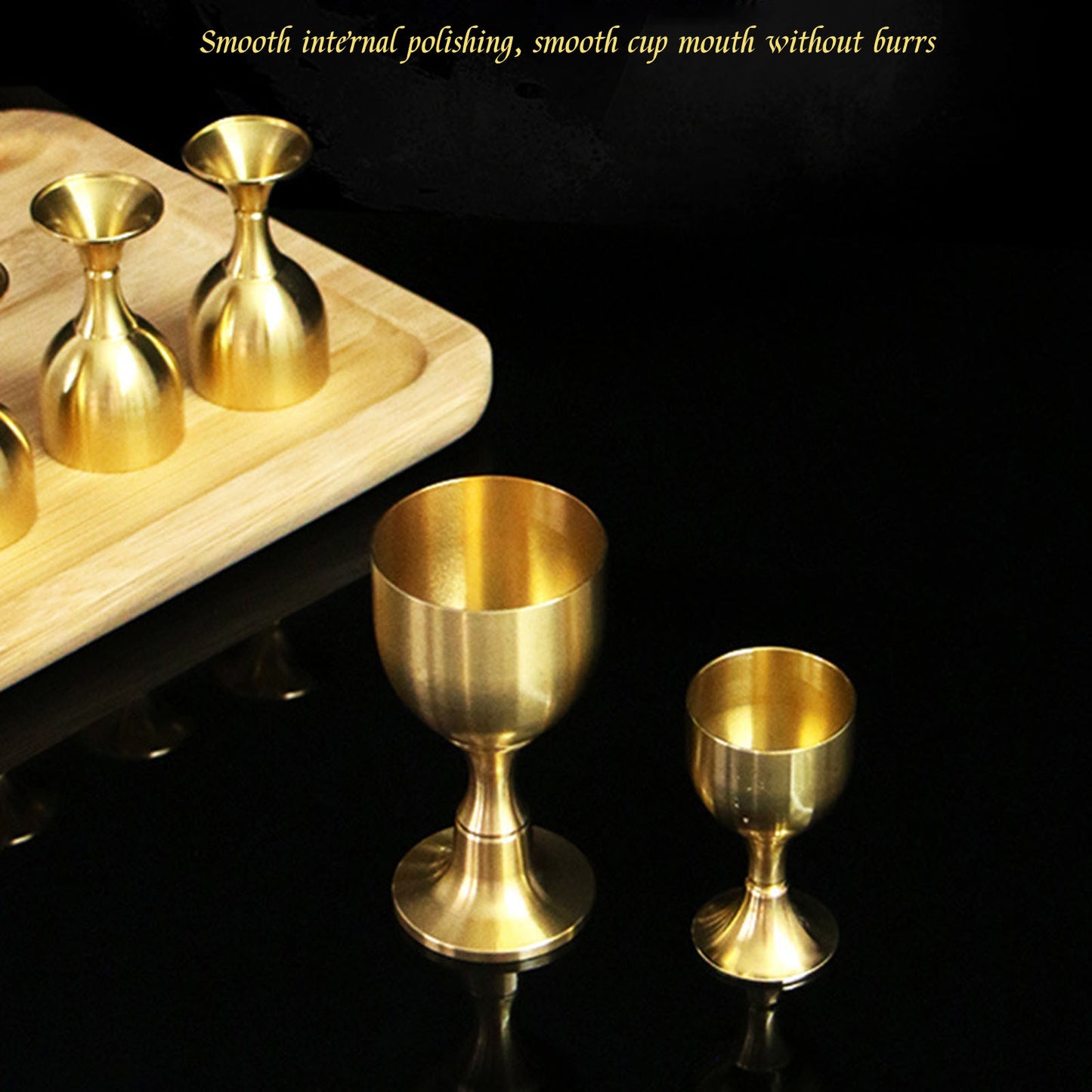 Pure Brass Goblet Elegant Copper Chalice Cup Metal Liquor Tumbler For Cocktails And Wine Party Glas 1
