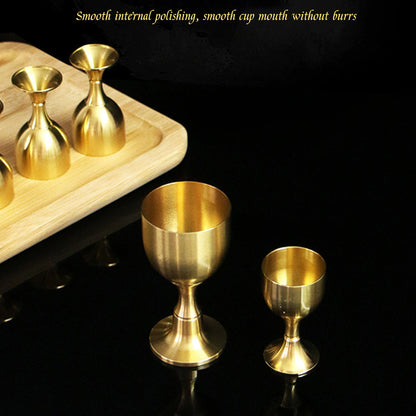 Pure Brass Goblet Elegant Copper Chalice Cup Metal Liquor Tumbler For Cocktails And Wine Party Glas 1