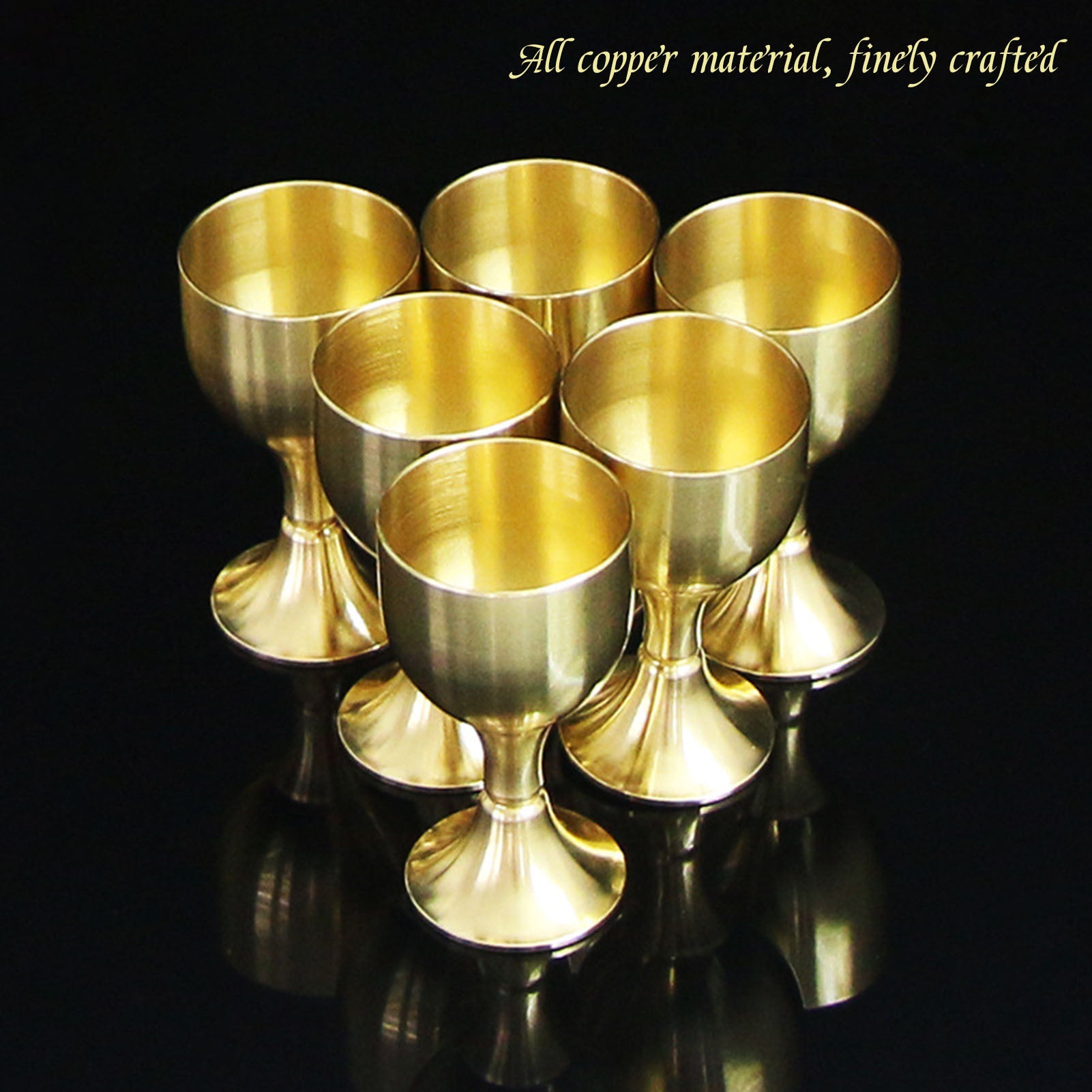 Pure Brass Goblet Elegant Copper Chalice Cup Metal Liquor Tumbler For Cocktails And Wine Party Glas 2