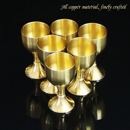 Pure Brass Goblet Elegant Copper Chalice Cup Metal Liquor Tumbler For Cocktails And Wine Party Glas 2