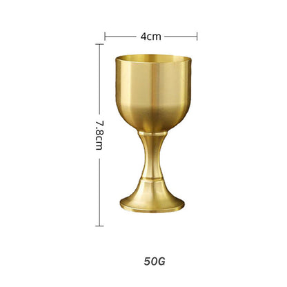 Pure Brass Goblet Elegant Copper Chalice Cup Metal Liquor Tumbler For Cocktails And Wine Party Glas 5