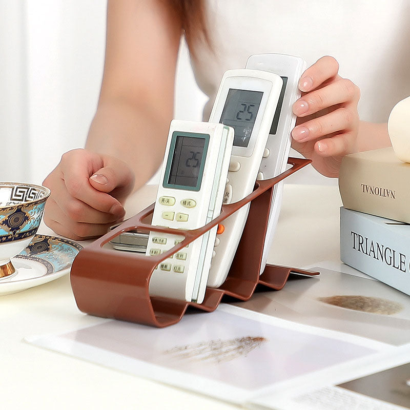 Multi Slot Remote Control Holder, Space Saving Stand, PP Plastic Desktop Organiser for TV Air Conditioner
