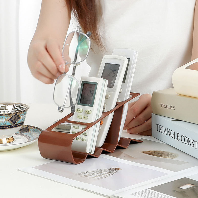 Multi Slot Remote Control Holder, Space Saving Stand, PP Plastic Desktop Organiser for TV Air Conditioner