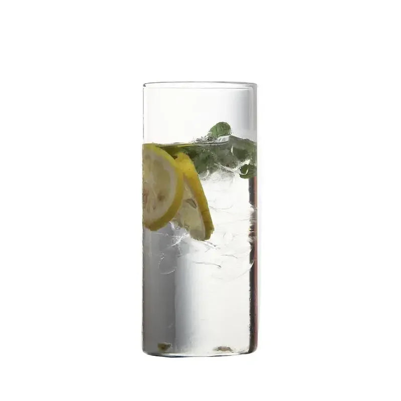 Large Capacity 250ml Glass Tumbler Straight Glass For Cold Drinks Coffee And Milk Creative Family C 4