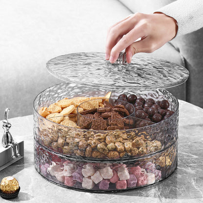 Thickened Multi-layer Stacked Fruit Plate, Household Nut Plate, Melon Seeds Compartment, Snack Fruit Plate Storage Box