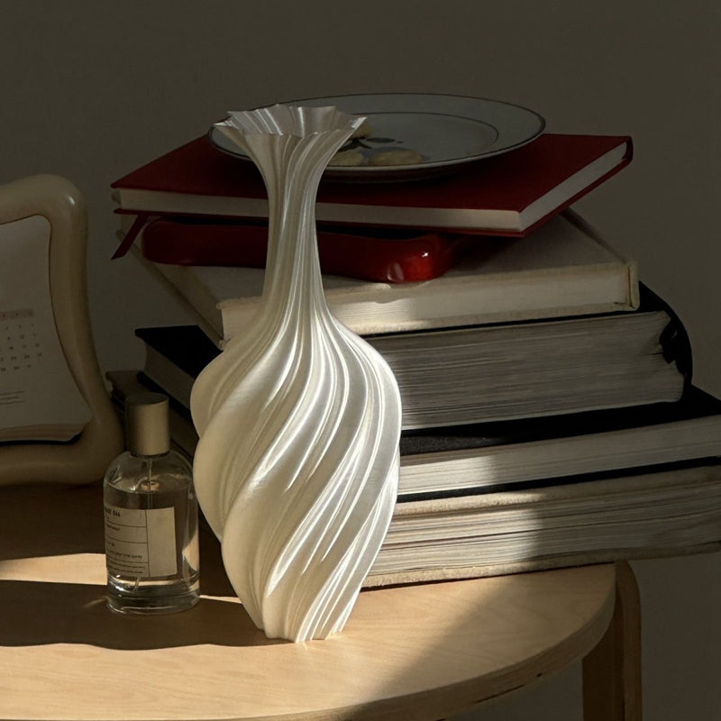 Modern Plastic Flower Vase, White Black Aesthetic, Room Decoration, Floral Arrangement Bottle